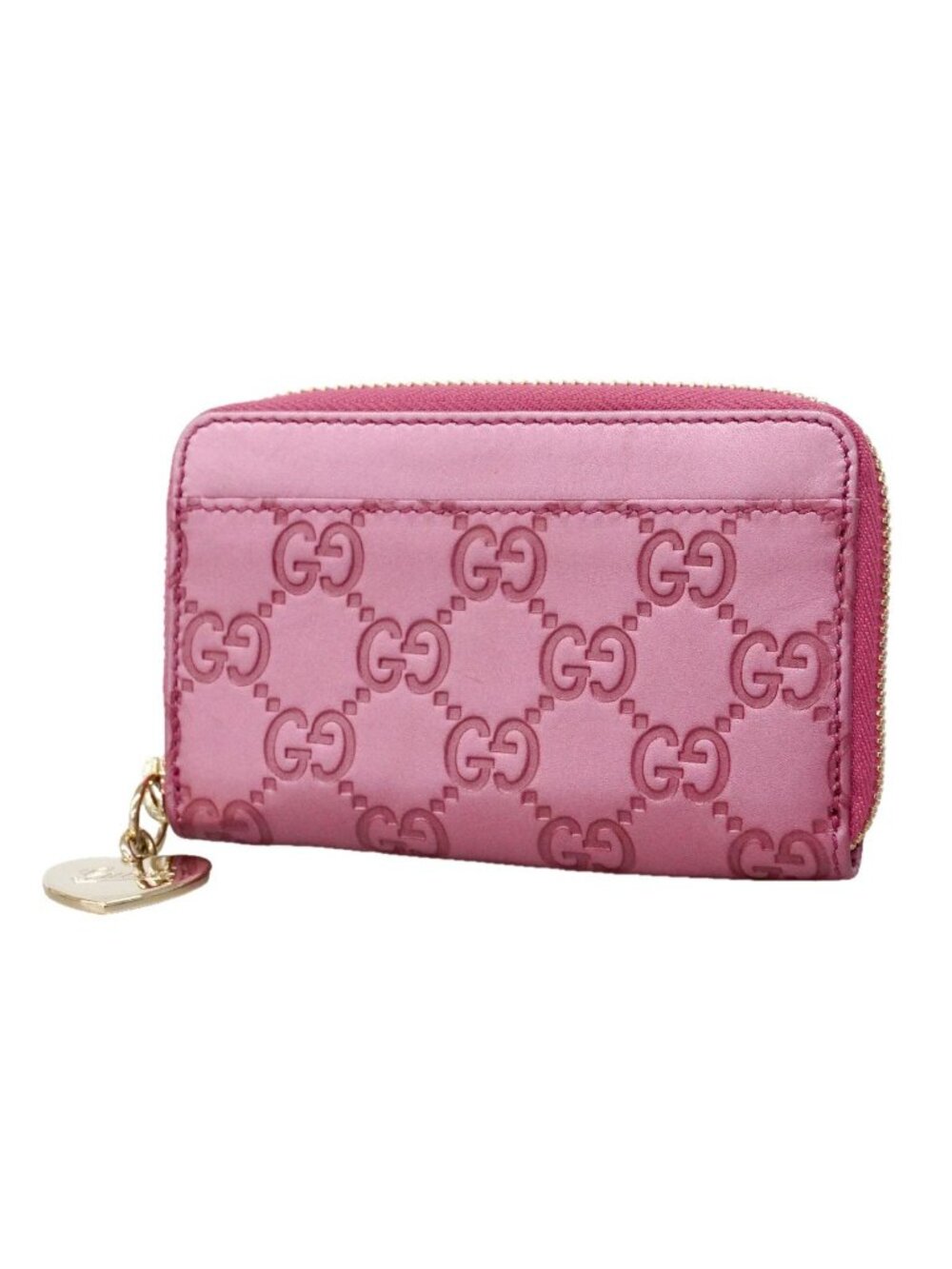 Gucci Coin Purse Guccissima Leather Pink Champagne Gold